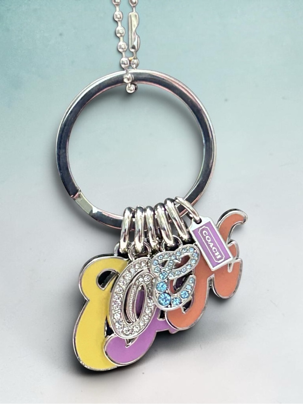 COACH Enameled and Jeweled💎 Key Ring/Bag Charm - Picture 3 of 5